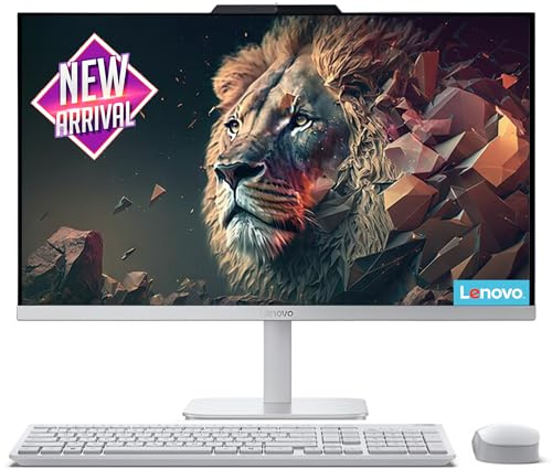 Lenovo All-in-One Desktop with Intel 4-Core Processor| 24 inch Full HD Display| 8GB DDR4 RAM, 256GB PCIe SSD| WiFi 6| Bluetooth| HDMI, USB, Ethernet Ports| Windows 11 Pro| for Business & Personal Use
