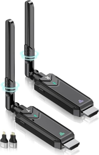Transmisor y Receptor HDMI inalámbrico 400M/1312FT inalámbrico HDMI Transmisión inalámbrica 1080P 1 transmisor a 4 receptores para Ordenador portátil, cámara, TV Box, HDTV, Monitor, proyector