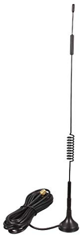 sourcing map GSM GPRS WCDMA LTE Antenna 3G 4G 12dBi RG174 700-2700MHz SMA Male Extension Cable 5 Meter Omni Direction with Magnetic Base