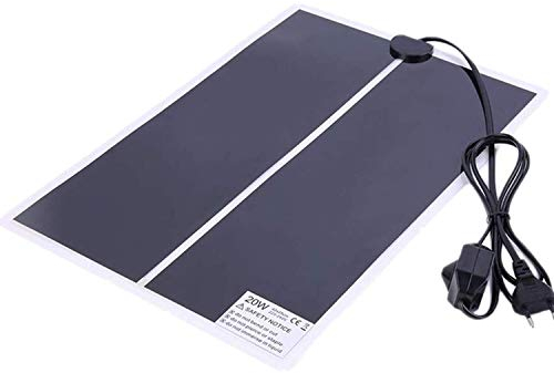 bangminda Terrarium Heizmatten, 20W Einstellbar Reptile Wärmekissen Einstellbare Temperatur Heizmatte Heizung Heizer Bodenheizung Heizfolie für Reptilien Amphibien und Wirbellose in Terrarien (20W)