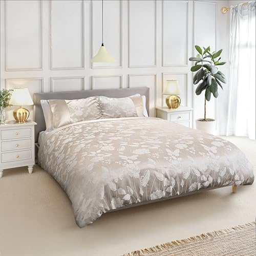 Emma Barclay Butterfly Meadow - Embellished Jacquard Duvet Set in Cream - King