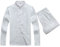 Kung Fu Anzüge Sets Herren Chinesischer Tang Anzüge Hanfu Kampfsport Kleidung Hemd Traditionell Wing Chun Taichi Uniform Oberteile Hosen(EU XL/Asien Größe XXXL, Weiß)