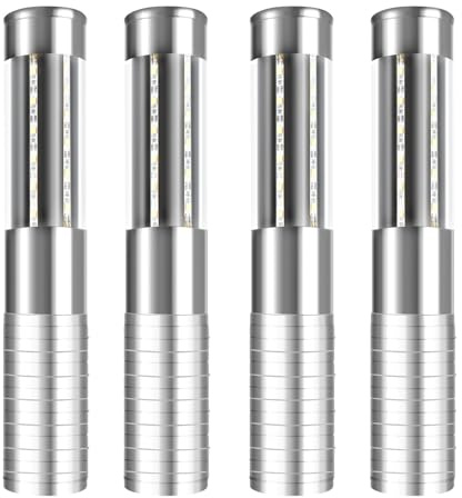 Ecostrobe Strobe Baton Light,Stage Handheld Light,Champagne Bottle Sparklers, Recharge led Bottle Service Lights - for Bar Club Birthday Weddings Parties (Sliver 4 PC)