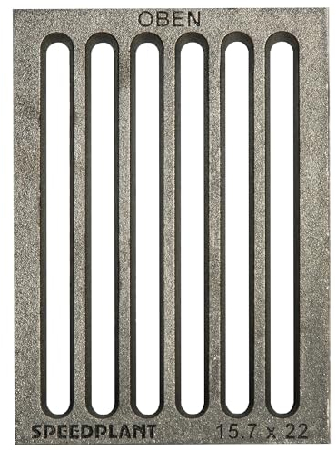 SPEEDPLANT Hochwertiger Ascherost 15,7 x 22 cm (16 x 22 cm) Ofenrost Kaminrost Liegerost Tafelrost Feuerrost - Premiumqualität, Stärke 13 mm