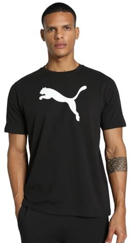 PUMA Herren Teamrise Logo Jersey Cotton T-Shirts, Puma Black-puma Weiß, 3XL EU