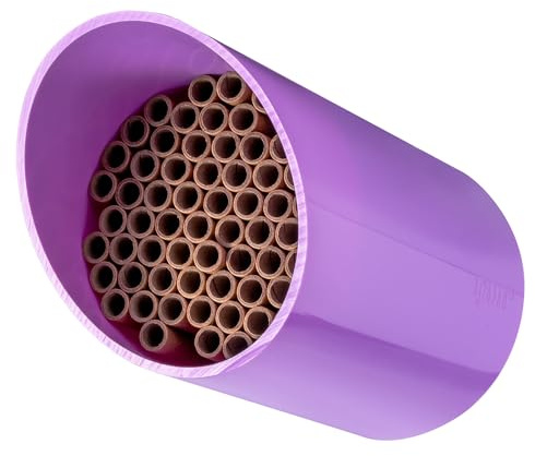 Rivajam Color Splash Mason Bee House - Vibrant & Strong Waterproof Bee Hotel & Insect Habitat - Mason Bee Tubes Filled Bee Houses for The Garden - Pollinator House Bug Hotel Gardening Gifts