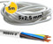 5 Meter Kalitec H05VV-F Herdanschlusskabel 5x2,5 mm² I Schlauchleitung 5G2,5 mm2 I Herd Kabel mit Schutzleiter I Stromkabel I Elektrokabel weiß I Lampenkabel flexibel I Gerätekabel 5 adrig