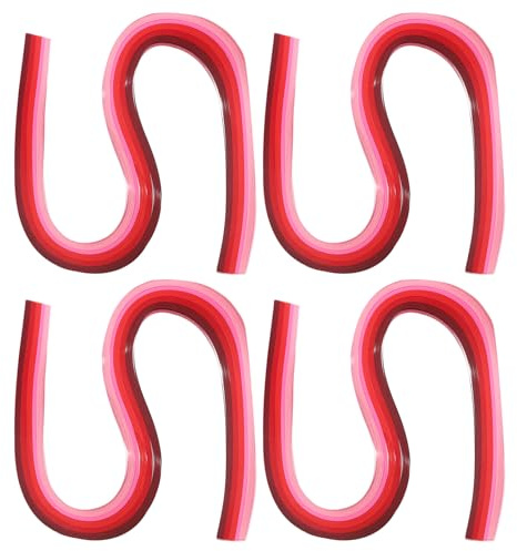 PATIKIL 540 x 5 mm Quilling Papierstreifen Papier Quilling, 480 Stück Origami Fröbelstern Papierstreifen Streifen Set für Kunst, DIY, Handarbeit, Weihnachten, Farbverlauf Rot