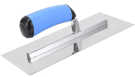 Cazzuola per Finitura Piatta, Cazzuola per Intonaco in Acciaio Inossidabile con Manico in PVC con Elevata Durezza Design Ergonomico per Superfici Lisce Adatta a Vari Progetti