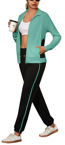 Uniexcosm Women's Tracksuit Set Zip Jacket and Jogger Trousers