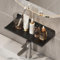 Loputon Duschablage Ohne Bohren Duschregal Badezimmer Organizer Schön Badregal 2 Stück Wandregal Ohne Bohren für Schlafzimmer, Bad, Küche, Wohnzimmer (Schwarz)