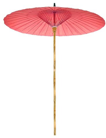 WATAOW Parasols De Terrasse, Décoration De Restaurant Vintage Faite À La Main, Style Asiatique, Parasols De Jardin pour Balcon, Banc, Arrière-Cour, Pelouse, Piscine(Red)