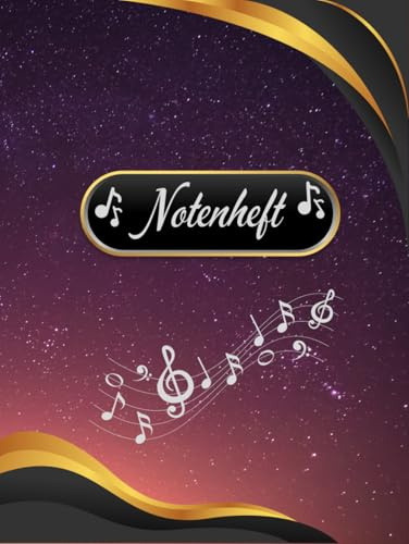 Notenheft Trompete DIN A4 Notenbuch Posaune Musikunterricht Waldhorn Notenlinienheft Große Lineatur Blasinstrumente Anfänger Kornett Querflöte ... Notensysteme Bariton Musiker Fagotte 01A10