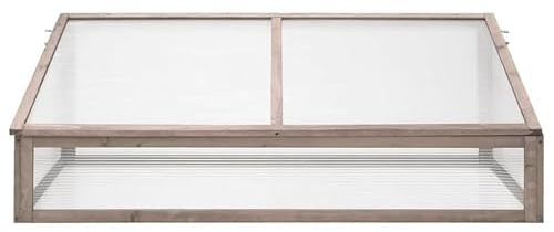 Tappetino da garage in legno di abete massello e piastra per PC – Serra grigio 110 x 58,5 x 39 cm – Robusto, durevole ed ecologico per giardino e terrazza