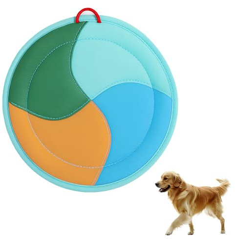 1 PCS Frisbee, Dog Frisbee For Fetch with Soft and Thick Edges, on Teeth & Gums, Lightweight & Water Floating, Outdoor Play Frisbee Dog Toy for All Breeds