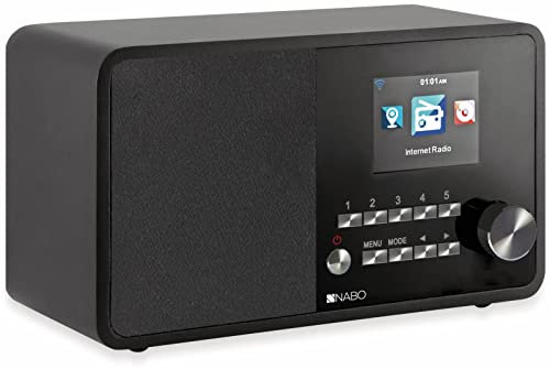 NABO Stream Star Radio Internet (UPnP/DLNA, Multiroom, WiFi, écran Couleur, contrôle Via Application iOS et Android, Affichage de la météo, USB)