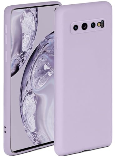 ONEFLOW Mjukt fodral för Samsung Galaxy S10 silikonfodral med kameraskydd, silikonskal med ökat skydd för displayen, bakstycket skyddsfodral, mjukt mobiltelefonfodral, syren