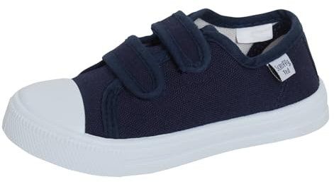 Kids Canvas Shoes Boys Trainers Girls Pumps Unisex Easy Fasten Plimsolls Casual Shoes Navy 6 UK Child