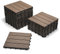 SAM WPC-Fliesen, 30x30 cm, Farbe Schoko, 22er Spar Set für 2m², Gartenfliesen mit Klick-System, Bodenbelag mit Drainage, Balkonfliesen/Terrassenfliesen/Klickfliesen