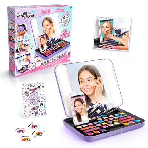 Canal Toys - Style 4 Ever - Make-up Koffer mit LED-Licht & 40+ Zubehörteilen - Drehbarer Spiegel - Handyhalterung - Schminken Lernen - Geschenkidee für Kinder & Mädchen ab 8 Jahren - OFG 247