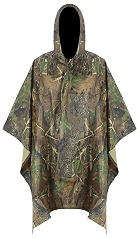 ORANDESIGNE Unisex Fahrrad Regenponcho mit Kapuze Fahrradponcho Wasserdicht Notfall Regenponcho mit Kapuze für Freizeitaktivitäten im Freien Camping Wandern für Herren Damen B Grün
