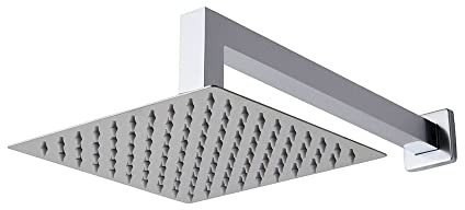 Kiamami Valentina Brazo DE Ducha DE LATÓN con ROCIADOR DE Acero Cromado