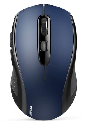 TECKNET Bluetooth Mouse, 4000DPI Wireless Mouse Computer Mice Bluetooth 5.0/3.0 and 2.4GHz Connectivity Mouse with 6 Adjustable DPI,18 Months Long Battery Life Cordless USB Mouse for Laptop PC