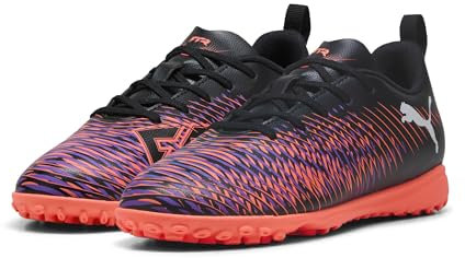 PUMA Future 8 Play TT JR Fussballschuh, Black White-Glowing RED, 37 EU