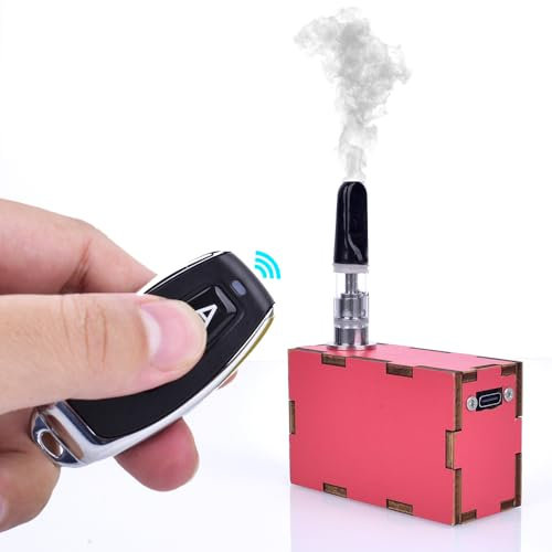 HSETIY Mini macchina per la nebbia portatile, macchina del fumo telecomandata per filmare a batteria, riprese video, attività all'aperto, effetti, cosplay e test del flusso d'aria (rosso)