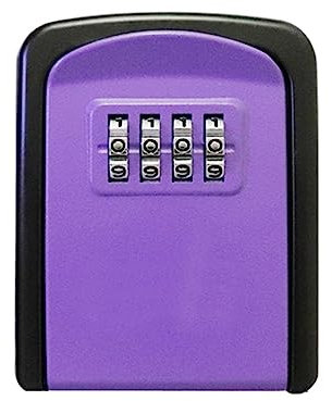 Coffre-fort, coffre-fort domestique, Mini boîte à clés de couleur unie, serrure à mot de passe porte œil de chat en métal extérieur boîte de verrouillage antivol murale for la sécurité intérieure à la