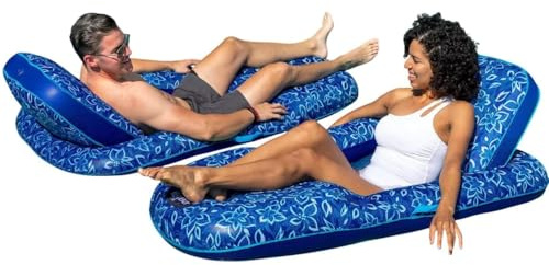 Aqua Luxury Pool Lounger, 2-Pack