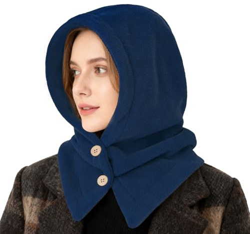 TAGVO Térmicos Pasamontañas Balaclava Unisex,Prueba de Viento Bufanda con Capucha Suave 2 en 1 Calentador de Cuello con Capucha,Clima Frío Gorro Cálido de Invierno Mujeres Hombres Deportivas Compras