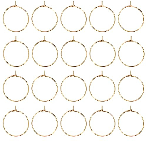 UNICRAFTALE 20pcs 20mm 304 Risultati degli Orecchini A Cerchio in Acciaio Inossidabile