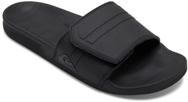 Quiksilver Men's Rivi Slide Adjust Sandal, Black/Grey/Black, 6.5 UK