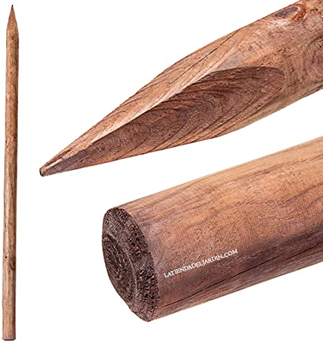 Suinga Estaca para Arboles 200 cm Ø 6 cm | Tutores con Punta | Poste para Vallas, Jardin y Plantas | Poste de Madera | Soporte para arboles
