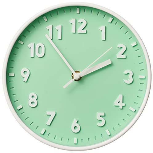 AMARE Wanduhr skandinavisch Luna 20,3 cm, Hellgrün