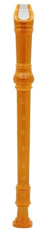 skola blockflöjt 8-håls Flöjt Lång Musikalisk Sopranblockflöjtinstrument Professionellt Spelar Musikinstrument (Color : Orange)
