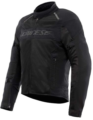 Dainese - Air Frame 3 Tex Jacket, Giacca da Moto Estiva in Tessuto, con Fodera Antivento, Uomo, Nero/Nero/Nero, 54