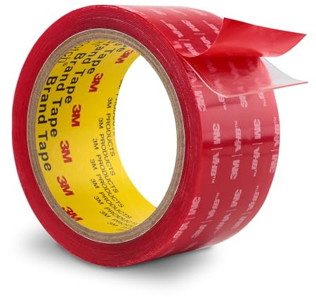 Bulina Cinta Adhesiva de Doble Cara Para Montaje 50 mm x 4,7 m Color Transparente 1 Rollo 0,5 mm 4905 de Grosor Espuma Resistente Extrafuerte para Decoración De Coches Hogar y Oficina