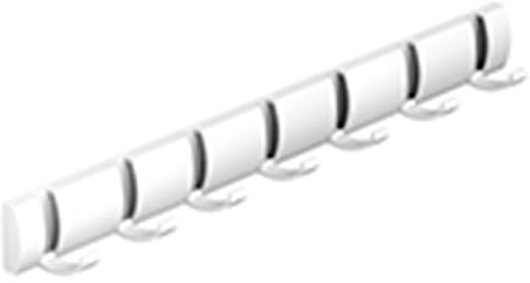 Modern elegant platsbesparande klädhängare vikbar gömställe rockkrokar infällbara fällbara fällkrokar luftfartsklass aluminium 7 krokar vit