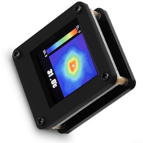 MeevrgR AMG8833 Wärmebildkamera, 8x8 Auflösung, 7m Erkennung, USB 5V betrieben, 60° Betrachtungswinkel, für elektronische Inspektion, Schwarz