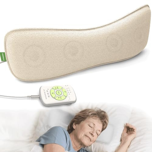 Avantree Slumber 2 - Enceinte Bluetooth d'oreiller pour Dormir de Côté | 4 unités ultraplates, bruit blanc, télécommande et minuterie, design doux pour sommeil, podcasts et livres audio, beige