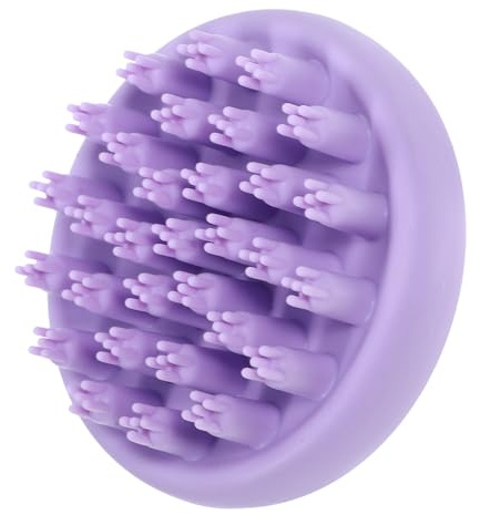 TOYANDONA Masajeador de Cuero Cabelludo Cepillo de Champú de Silicona Pequeño Color Púrpura Exfoliante para Limpieza Profunda y Masaje Capilar, Depurador para Ducha y Cuidado del Cabello