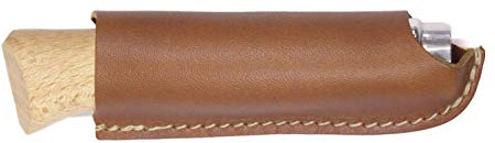 Oopsmark's Leather Belt Sheath and Case for Knives Designed in Opinel France - Pocket Knife Holder for Camping, Hunting, Fishing, and Picnics (#8 - Tan)