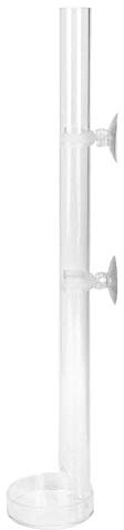 Tubo alimentador y Placa para camarones Pescado Acrílico Transparente Acuario Pescado Cristal Camarones Alimentador Tanque de Peces Tubo de alimentación(20cm)