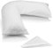MH Home Luxury Filling V Pillow With Pillowcase - Orthopedic Supportive Pillow For Neck, Back & Shoulder - Pregnancy Nursing Support Shaped Pillows - Premium Hollowfiber Filling & Machine Washable