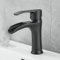 SHUNLI Schwarz Wasserhahn Bad Wasserfall Waschtischarmatur, Einhebel Badarmatur Bad Armatur Waschtischbatterie für Badezimmer Waschbecken