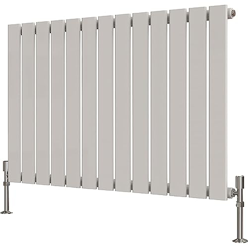 Radbliss Radiador horizontal de panel plano 600 x 884 mm, color blanco, diseño único, calefacción central RAD