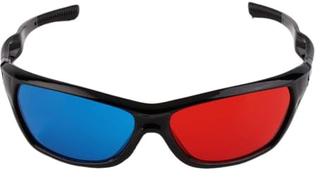 SquarezhenBo 1Pc Anaglyph Red Blue 3D Glasses for 3D Movie Comic,Large Frame,Clearer,Brighter 3D Viewing Glasses Accessories