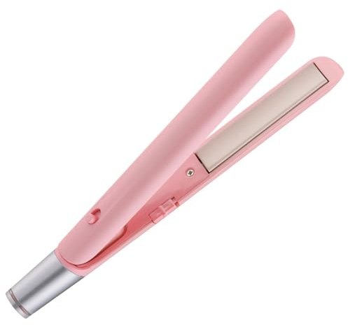 Reis Curling Iron Mini - Boucles de cheveux en céramique portables et fer | plat | Outil de coiffure compact à double pour cheveux courts et courts, limite de légère, petit bâton de